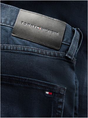 jean slim droit denton bleu pour hommes tommy hilfiger