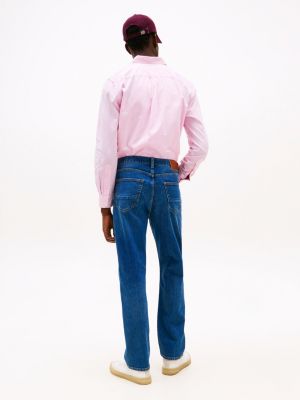 jean coupe standard mercer délavé bleu pour hommes tommy hilfiger