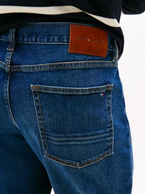 blue harlem relaxed tapered leg jeans for men tommy hilfiger