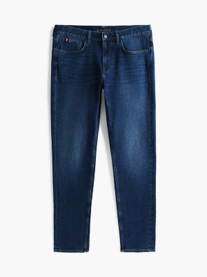 vaqueros harlem amplios con pernera cónica azul de hombres tommy hilfiger
