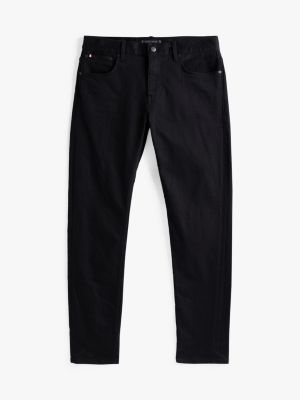 schwarz harlem schwarze relaxed tapered leg jeans für herren - tommy hilfiger