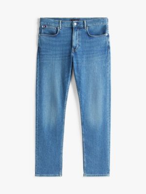blue harlem faded tapered leg jeans for men tommy hilfiger