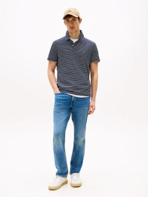 blau harlem tapered leg jeans mit fade-effekt für herren - tommy hilfiger