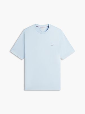 t-shirt plus con bandierina ricamata blue da uomini tommy hilfiger