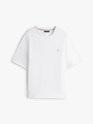 biały t-shirt plus z okrągłym dekoltem dla mężczyźni - tommy hilfiger