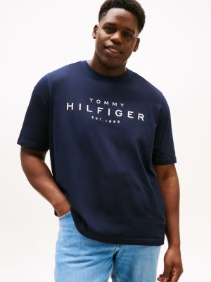 blue plus t-shirt met logo voor heren - tommy hilfiger