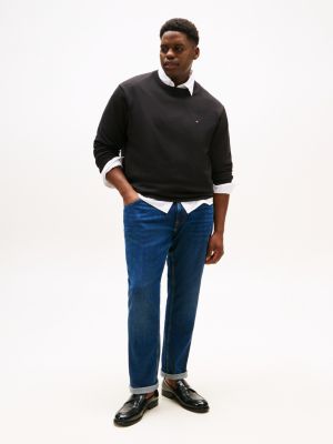 schwarz plus pullover mit weitem rundhalsausschnitt für herren - tommy hilfiger