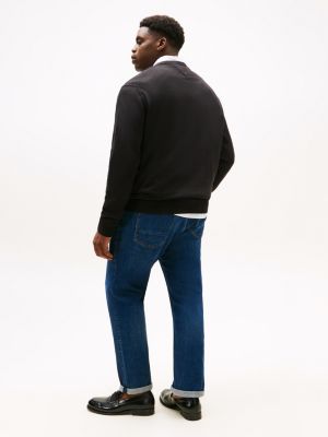schwarz plus pullover mit weitem rundhalsausschnitt für herren - tommy hilfiger