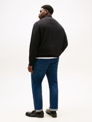black plus half-zip knit jumper for men tommy hilfiger