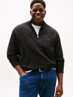 Black half zip sweater sale