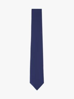Pure Silk Jacquard Unicolour Tie — Blue 1