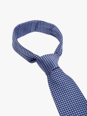 multi micro weave pure silk tie for men tommy hilfiger