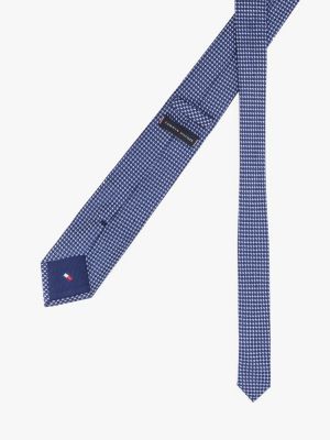 multi micro weave pure silk tie for men tommy hilfiger