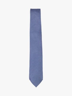 multi micro weave pure silk tie for men tommy hilfiger