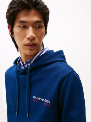 blue back photo print hoody for men tommy hilfiger