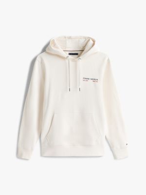 beige back photo print hoody for men tommy hilfiger