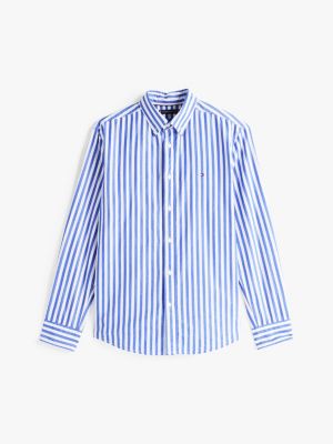 multi th flex regular fit stripe shirt for men tommy hilfiger