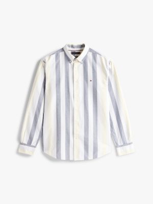 multi relaxed fit stripe oxford shirt for men tommy hilfiger