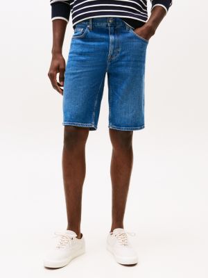 blau brooklyn slim fit jeans-shorts für herren - tommy hilfiger