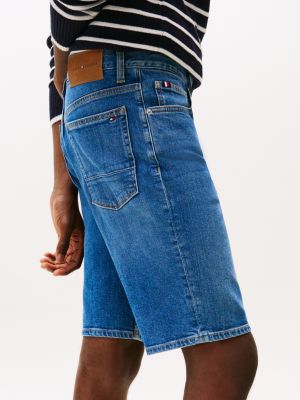 short slim brooklyn en denim bleu pour hommes tommy hilfiger