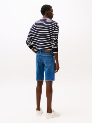 short slim brooklyn en denim bleu pour hommes tommy hilfiger