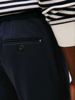 blue performance drawstring waist trousers for men tommy hilfiger