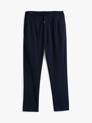 blue performance drawstring waist trousers for men tommy hilfiger