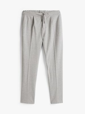 grey performance drawstring waist trousers for men tommy hilfiger