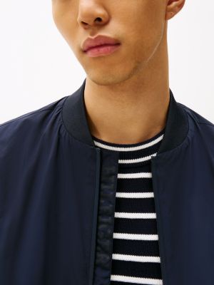 bomber décontracté déperlant bleu pour hommes tommy hilfiger