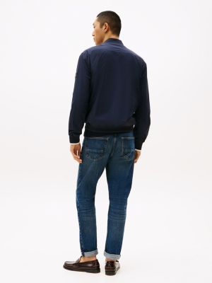bomber décontracté déperlant bleu pour hommes tommy hilfiger