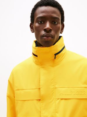 veste de régate décontractée déperlante jaune pour hommes tommy hilfiger