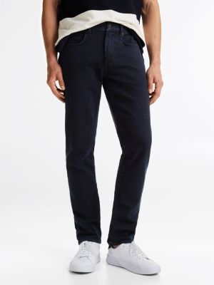 jeans denton straight fit blu da uomini tommy hilfiger