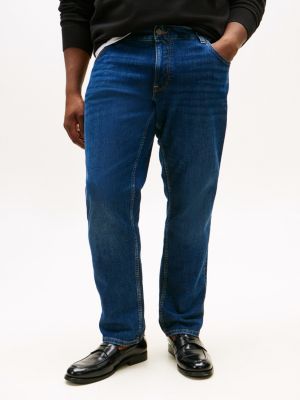 jean droit denton plus bleu pour hommes tommy hilfiger