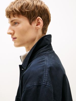 veste utilitaire avec lin bleu pour hommes tommy hilfiger