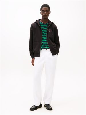 black zip-thru hoody for men tommy hilfiger