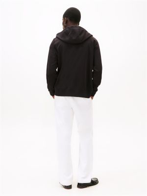 black zip-thru hoody for men tommy hilfiger