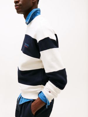 multi stripe relaxed sweatshirt for men tommy hilfiger