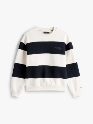 multi stripe relaxed sweatshirt for men tommy hilfiger