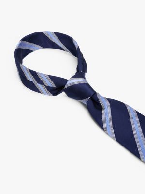 multi stripe pure silk tie for men tommy hilfiger