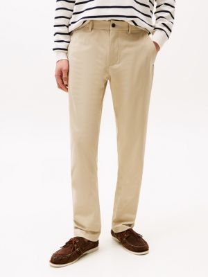 chino denton droit flex marron pour hommes tommy hilfiger