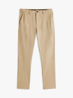 chino denton droit flex marron pour hommes tommy hilfiger