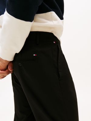 chino denton droit flex noir pour hommes tommy hilfiger