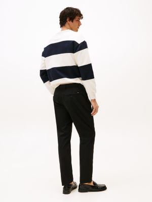 chino denton droit flex noir pour hommes tommy hilfiger