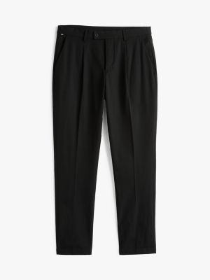 chino denton droit flex noir pour hommes tommy hilfiger