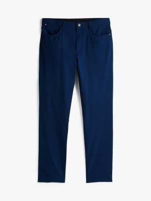 blauw denton flex chino met rechte broekspijpen voor heren - tommy hilfiger