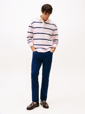 chino droit denton flex bleu pour hommes tommy hilfiger