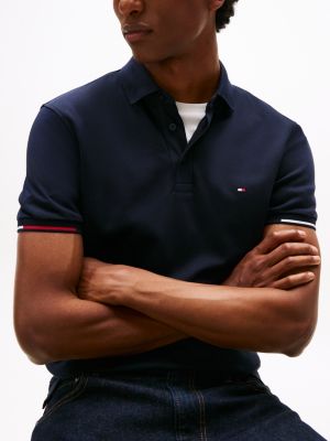 blau signature slim fit poloshirt für herren - tommy hilfiger