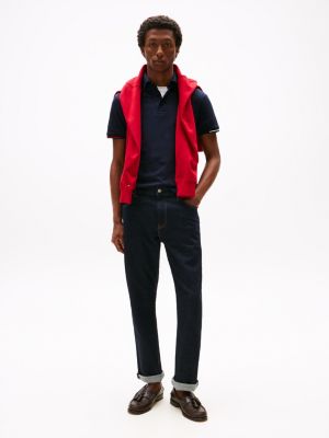 blau signature slim fit poloshirt für herren - tommy hilfiger