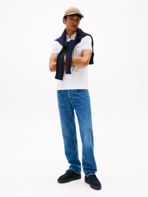 blau signature slim fit poloshirt für herren - tommy hilfiger