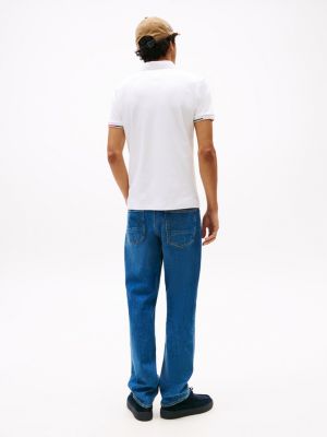 blau signature slim fit poloshirt für herren - tommy hilfiger